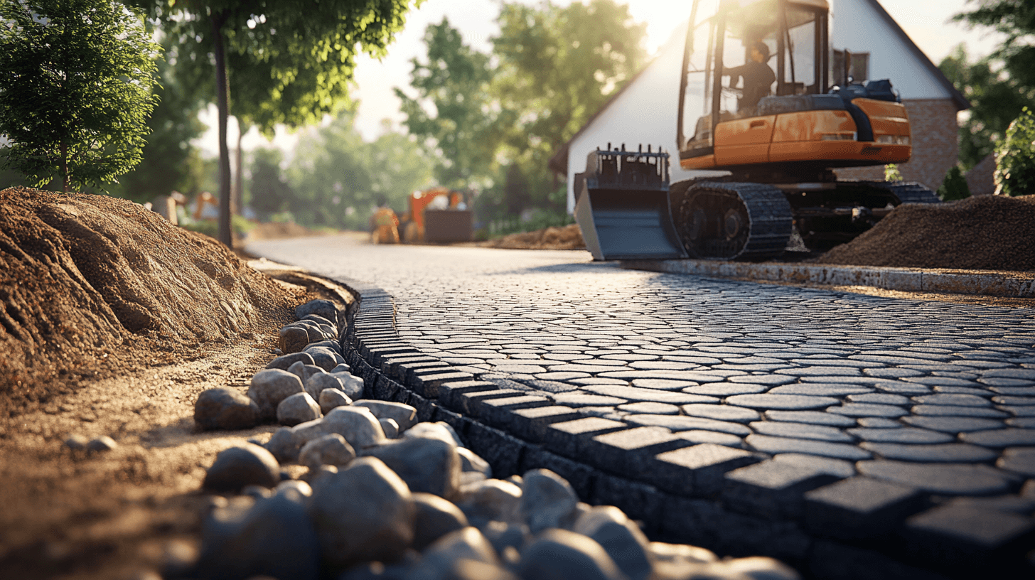 Block paving driveway